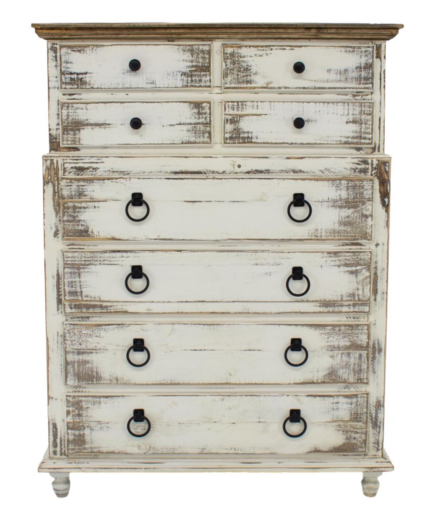 Clarice French Country Bedroom Set in White Sandstone