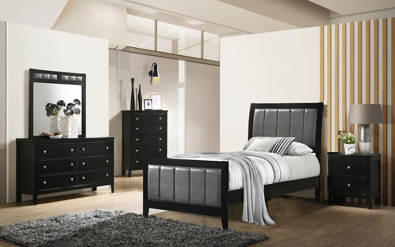 Carlton Youth Bedroom Set in Black