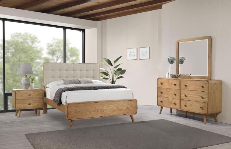 Robyn Mid-Century Bedroom Set in Light Ash Robyn Mid-Century Bedroom Set in Light Ash