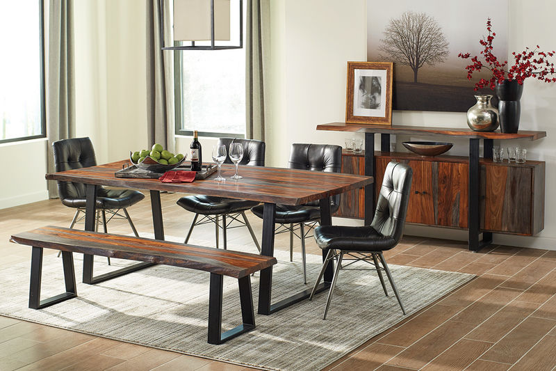 Coaster 110181 Ditman Dining Room Set, Charcoal Dining Room Bench