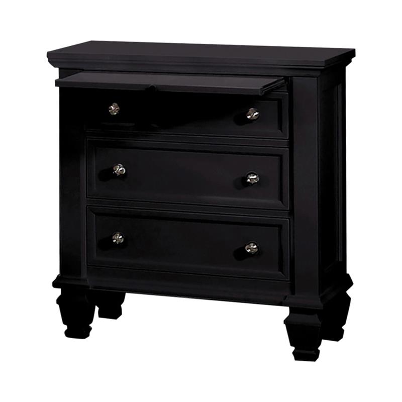 Sandy Beach Night Stand in Black *Clearance*