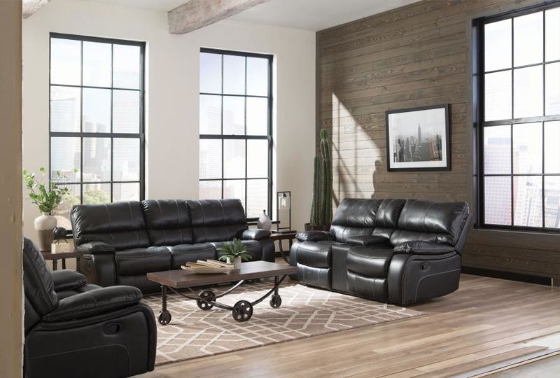 Willemse Reclining Living Room Set in Black
