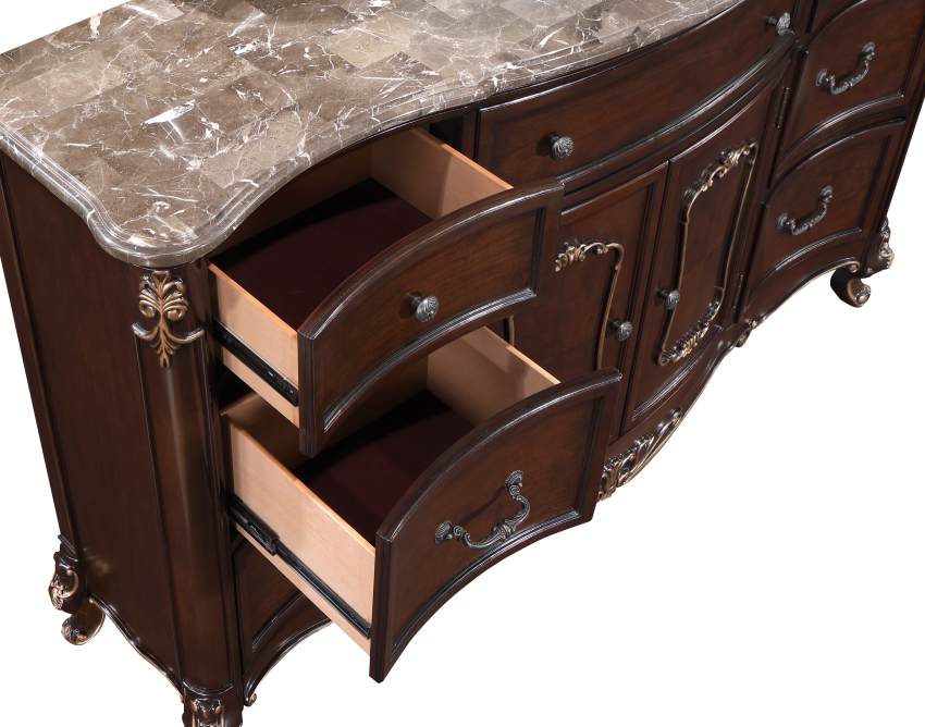 Constantine Royal Classics French Traditional Bedroom Set with Marble Tops