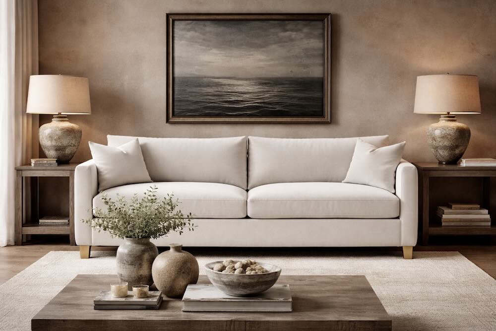 Corliss Modern Transitional Beige Velvet Sofa & Love Seat Set Corliss Modern Transitional Beige Velvet Sofa & Love Seat Set