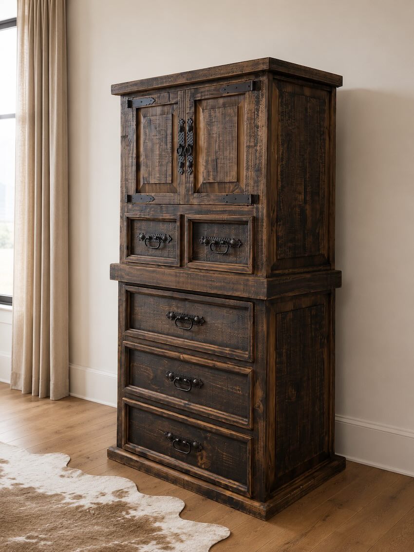 Hacienda Ridge Distressed Rustic Farmhouse Bedroom Set