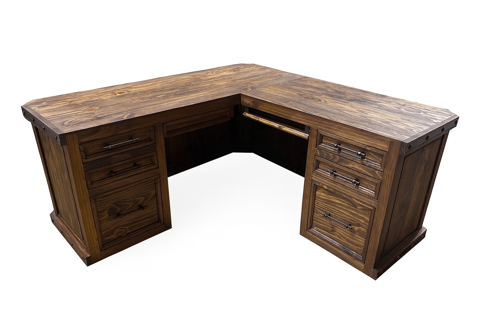 Durango Executive L-Shaped Rustic Desk
