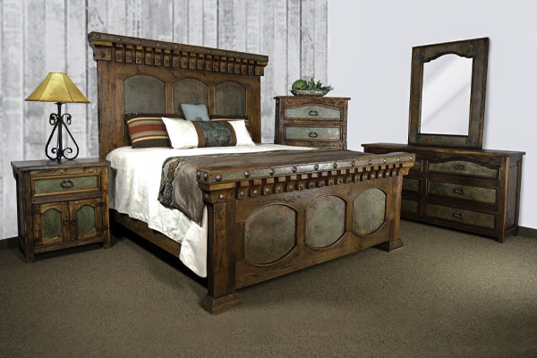 EL Cobre Copper Rustic Bedroom Set