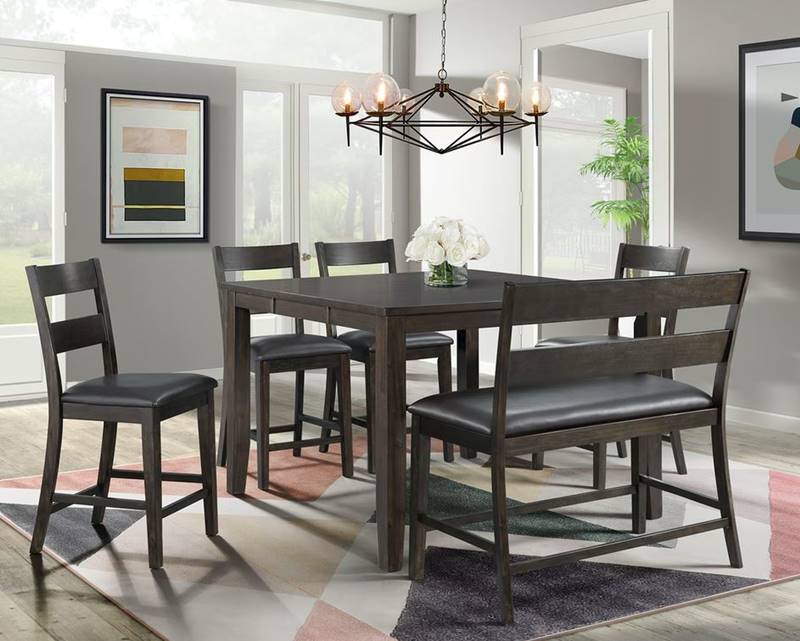 Mango Counter Height Table Set with Bench