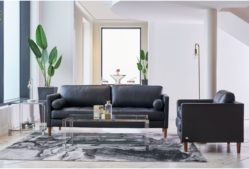 Stockholm Living Room Set in Black