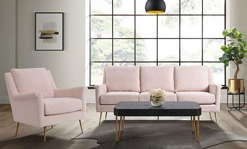 Cambridge Sofa Set in Blush