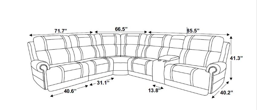 Expedition Grey Power Reclining Sectional