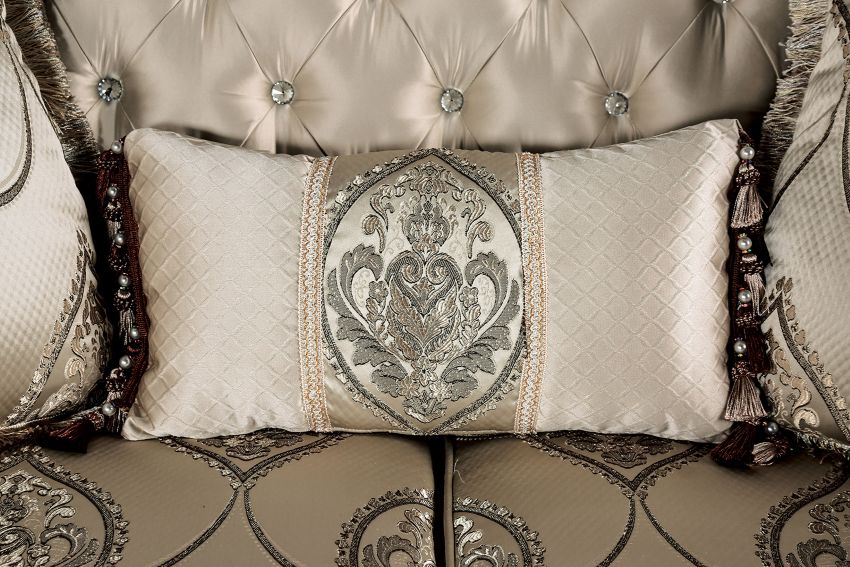 Veracruz Ornate Sofa Set in Beige