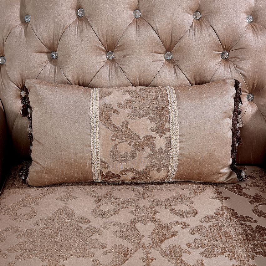 Veracruz Ornate Sofa Set in Brown