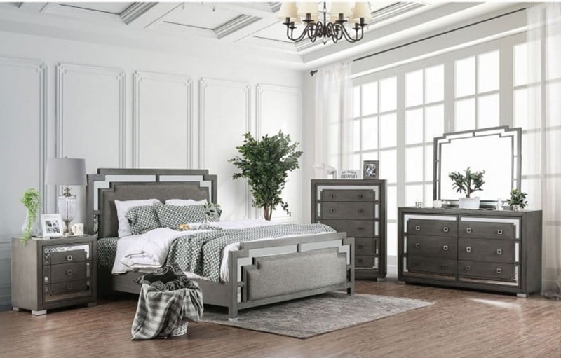 Jeanine Bedroom Set in Gray