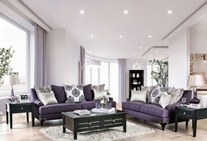 Sisseton Purple Sofa Set