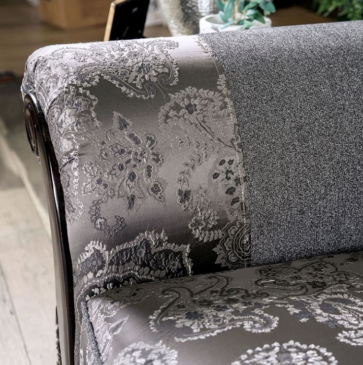 Newdale Formal Sofa Set in Gray Chenille