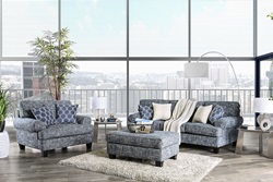 Pierpont Living Room Set in Blue