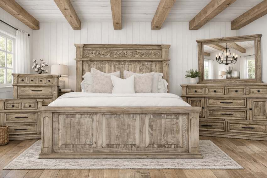 Foundry Row Modern Rustic Bedroom Set