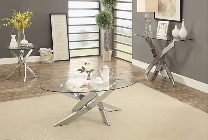 Montecelio Contemporary Transitional Light Gray Living Room Set