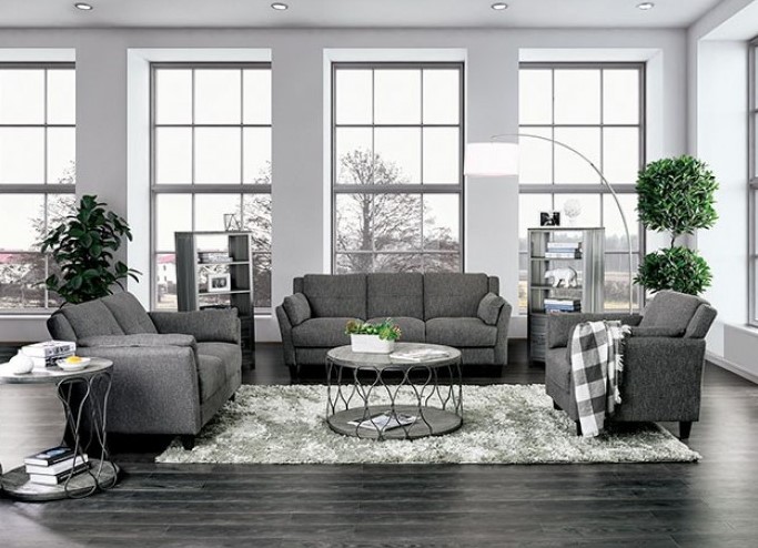 Yazmin Sofa Set in Gray