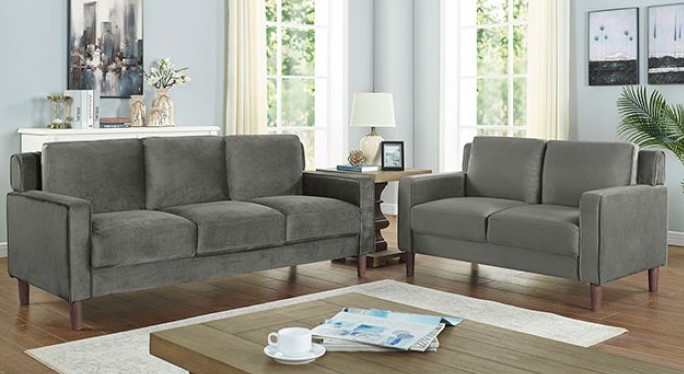 Brandi Sofa Set in Gray