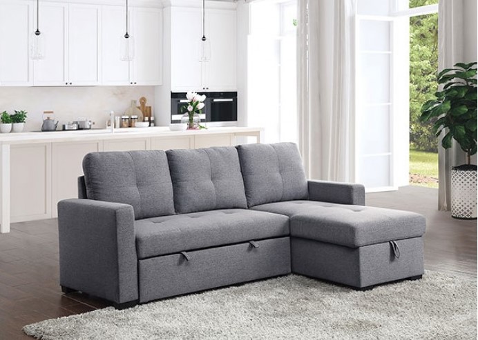 Polly Sectional Sofa in Gray