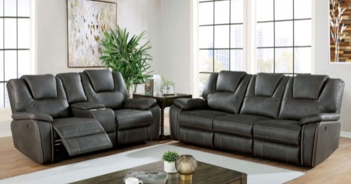 Ffion Power Sofa Set in Gray