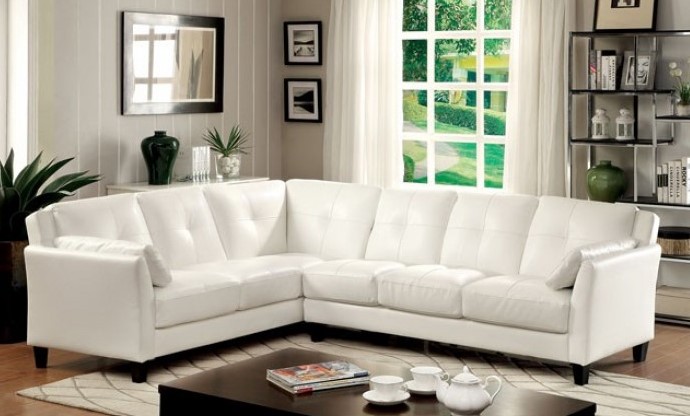 Peever Sectional Sofa in White