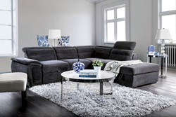 Felicity Sectional Sofa in Dark Gray