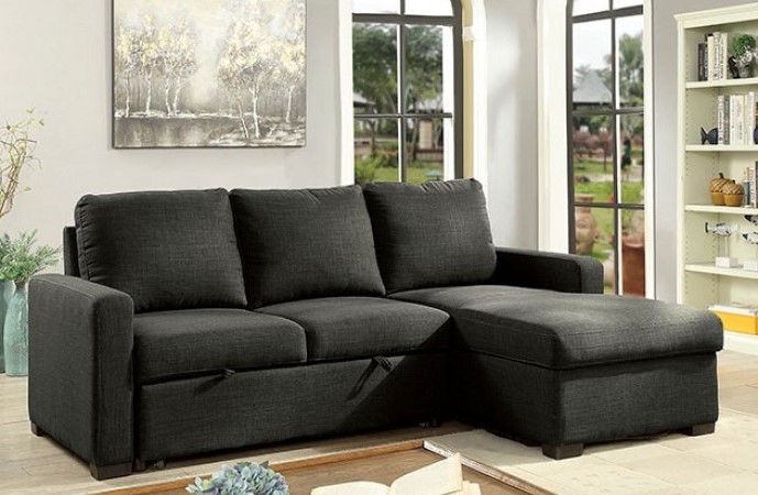 Arabella Sectional Sofa in Dark Gray