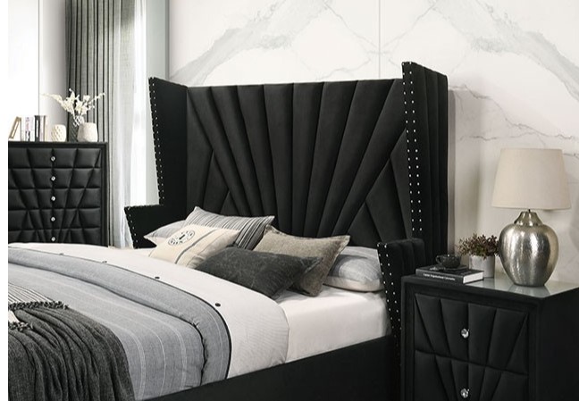 Carissa Bedroom Set in Black