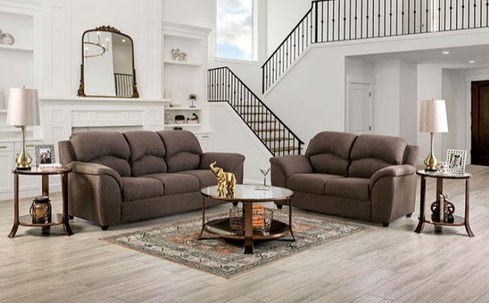 Meyrin Sofa Set in Brown