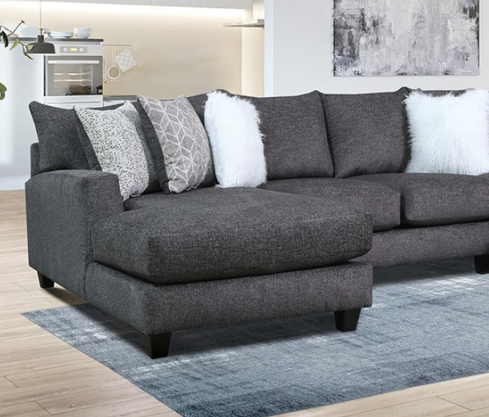 Kennington Sectional Sofa in Charcoal