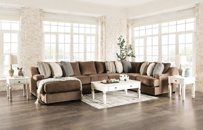 Farringdon Sectional Sofa in Brown