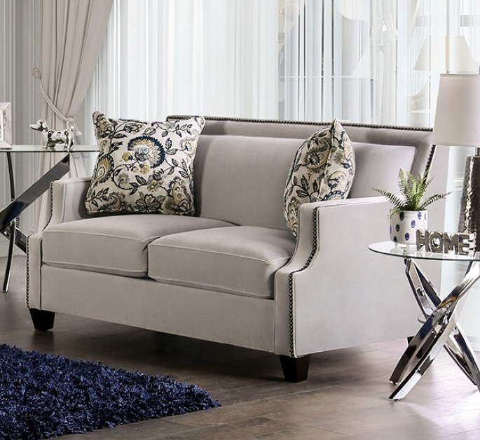 Montecelio Contemporary Transitional Light Gray Living Room Set