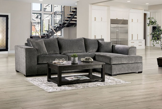 Degelis Sectional Sofa in Grey