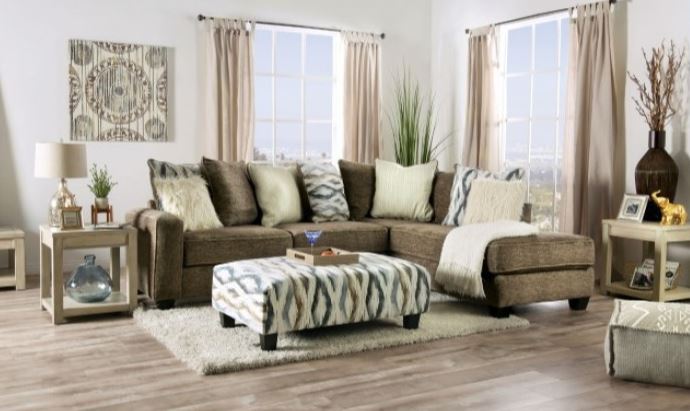 Kempston Sectional Sofa in Brown