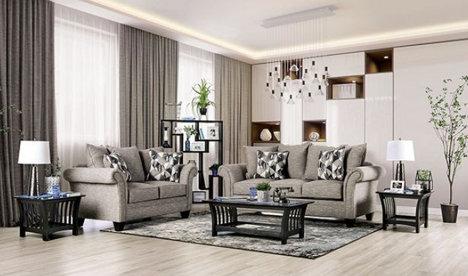 Shelly Sofa Set in Gray