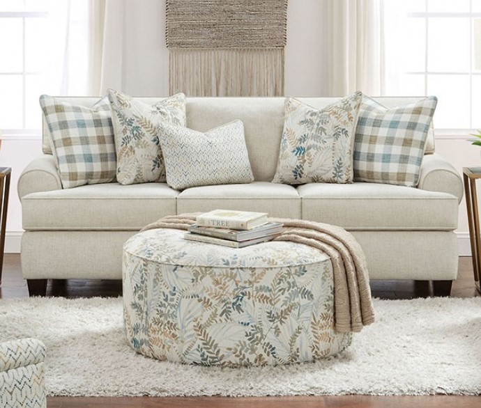 Cardigan Sofa Set in Ivory