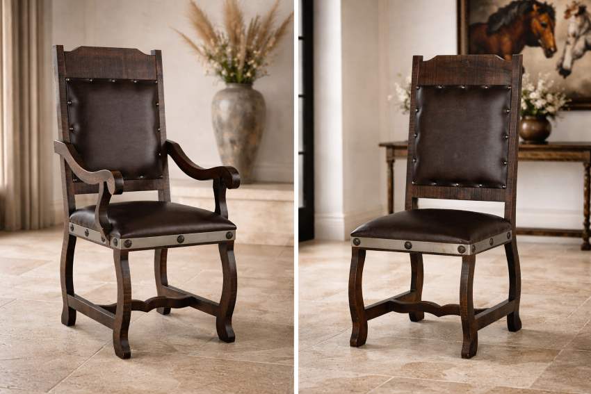 Gran Estancia Old World Western Rustic 9-Piece Dining Set