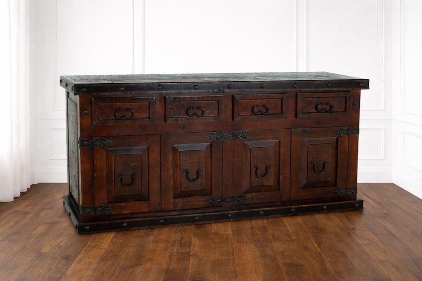 Gran Hacienda Western Rustic Table with Cowhide Chairs