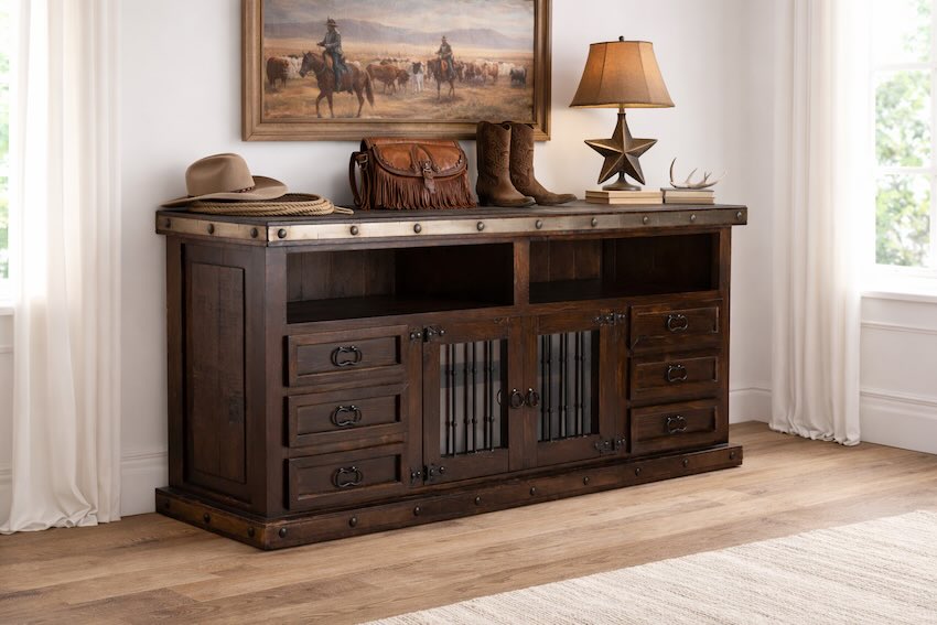 Gran Hacienda Western Rustic 80" TV Stand Console