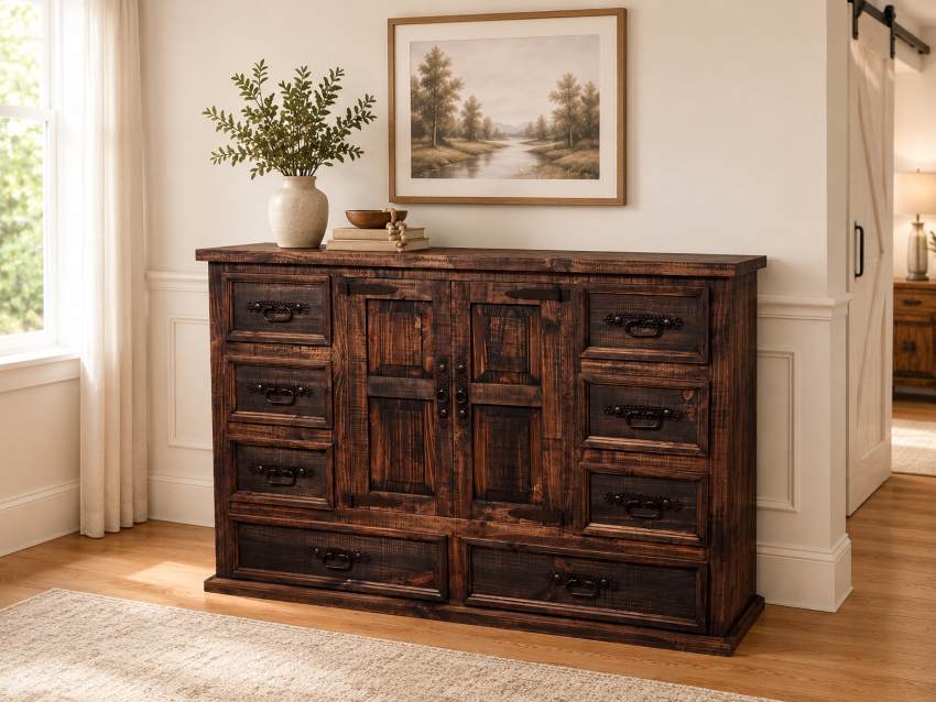 Hacienda Ridge Distressed Rustic Farmhouse Bedroom Set