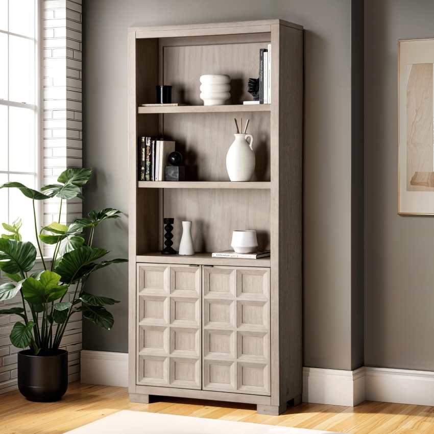 Hatton Cross Modern Organic Executive Desk in Tawny
