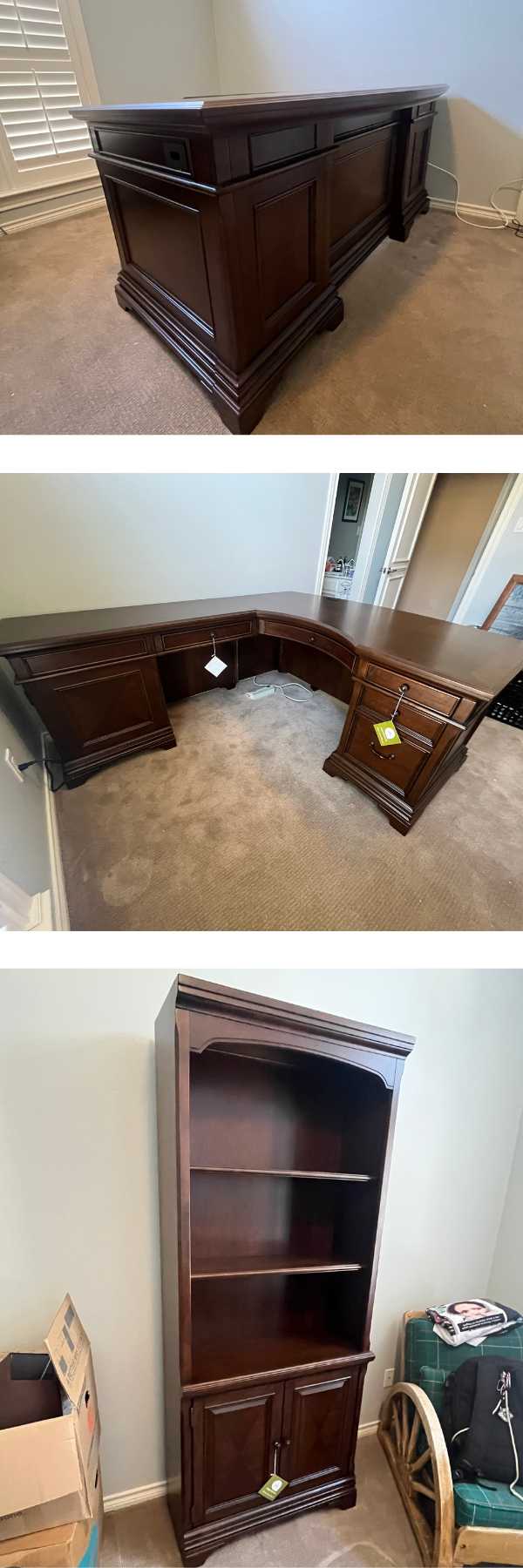 Hawthorne Desk with Return and Bookcase