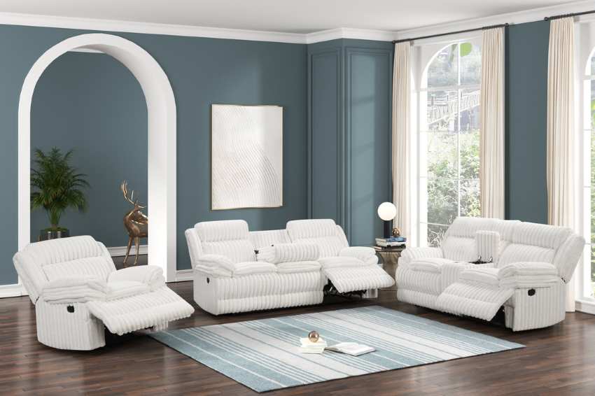 Minky Creamy White 3-Piece Reclining Set *Limited-Time Sale*