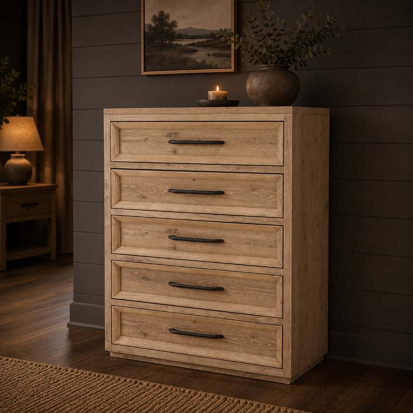 Helios Modern Organic Bedroom Set with LED Light Bed