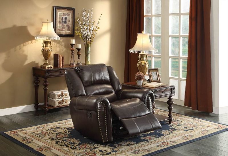 9668brw 3 Center Hill Reclining Leather