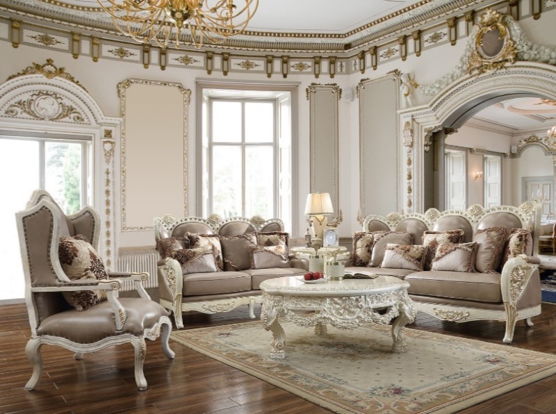 Homey Design| HD-90 Jodie 3 Piece Formal Living Room Set