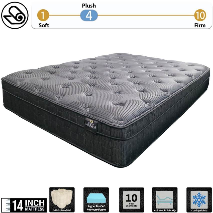 Hyper Comfort Luxury Plush Mattress – Cooling Cloud-Like Comfort